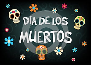 Mexican holiday vector illustration for Day of the dead or Dia d photo