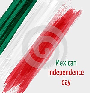 Mexican Independence day background with grunge heart