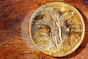Mexican investment gold coin photo