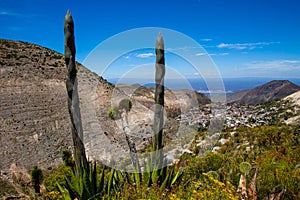 Mexican landscape with village Real de Catorce