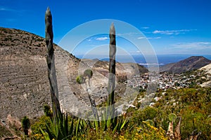 Mexican landscape with village Real de Catorce photo