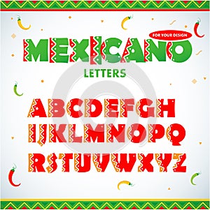 Mexican letters for for advertising