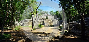 Mexican mayan building, small pyramid