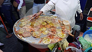 Mexican meal, chalupas poblanas