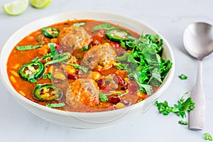 Mexican Meatball Soup with Vegetables - Albondigas Soup photo