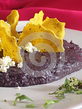 Mexican mole with nachos