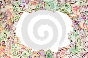 Mexican money background photo