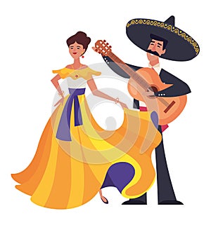 mexican musician couple photo