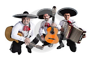 Mexican musicians mariachi band.