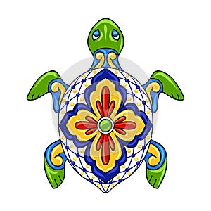 Mexican ornamental turtle. photo