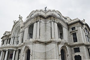 Mexican Palace of Fine Arts, Palacio de Bellas Artes, corner view