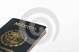 Mexican passport isolated on white background