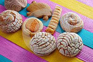 Mexican pastries concha puerquito ojo buey photo