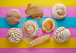 Mexican pastries concha puerquito ojo buey photo