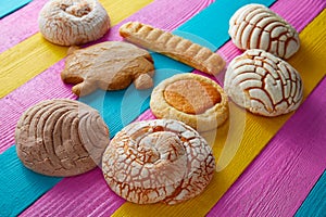 Mexican pastries concha puerquito ojo buey photo