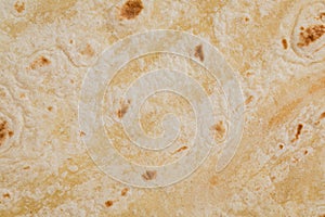 Mexican plain wheat tortilla wraps texture background