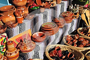 Mexican pottery stall