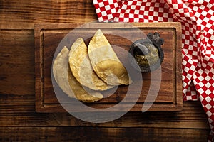 Mexican Quesadillas con Salsa photo