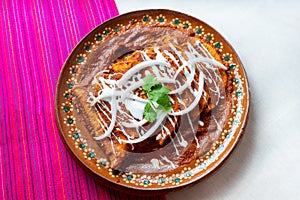 Mexican red enchiladas