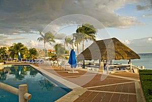 Mexican resort hotel pool