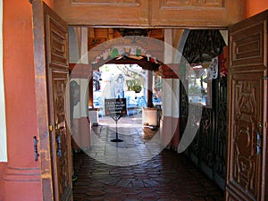 Mexican Restaurant Entrance, Palm Dessert, California, USA