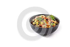 Mexican salad with quinua in bowl