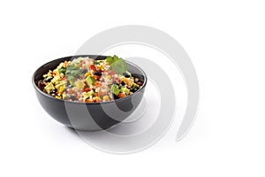 Mexican salad with quinua in bowl photo