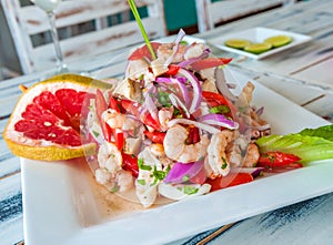 Mexican seafood ceviche