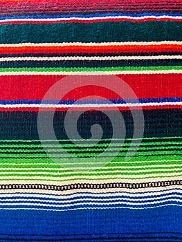 Mexican Serape Jorongo Blanket Shawl with Fringe