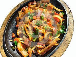 Mexican Shrimp Fajitas Stir Fry Entree