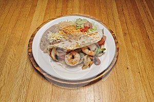 Mexican Shrimp Quesadilla