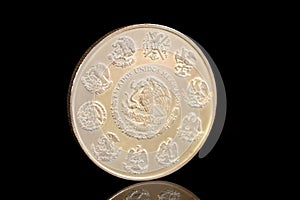 Mexican silver coin photo
