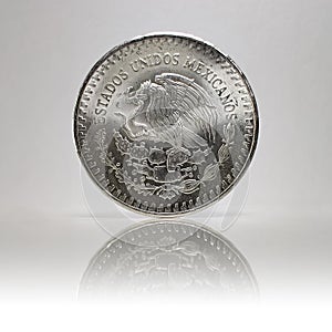 Mexican Silver Libertad, Reverse, Semi-, Reflection photo