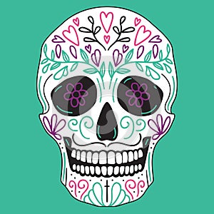 Mexican simple sugar skull