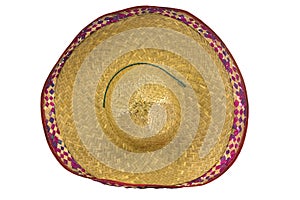 A mexican sombrero isolated on a white background