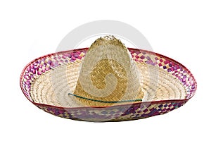 A mexican sombrero isolated on a white background