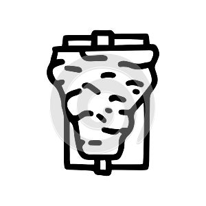 mexican spit meat line vector doodle simple icon