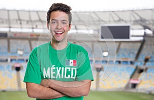 Mexican sports fan at soccer stadium