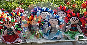 Mexican stuffed dolls.