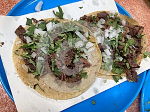 Mexican suadero meat tacos for dinner