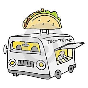 Mexican taco food truck