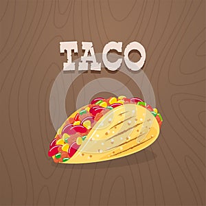 Mexican taco icon