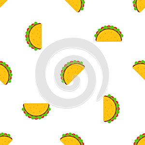 Mexican taco tuesday festival seamless pattern