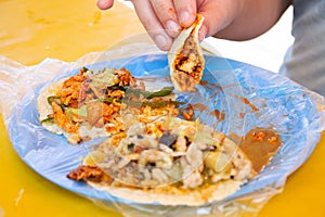 Mexican tacos at the street