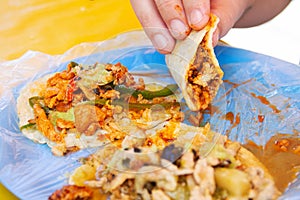 Mexican tacos at the street