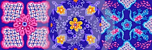 Mexican talavera ceramic tile pattern. Cute naive art items.