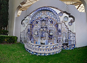 Mexican talavera style fountain