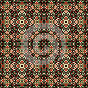 Mexican themed traditional aztec style pattern