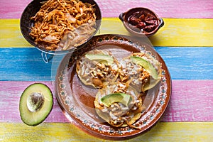 Mexican tinga tostadas