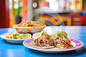 mexican tortas served with a side of nachos